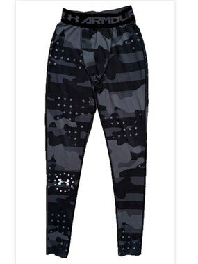 Under Armour Boys Heat Gear Compression Thermal Base Layer Leggings Pants Black